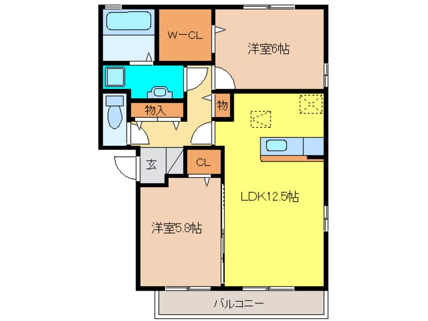 間取図 マリールタウンⅢ　A棟