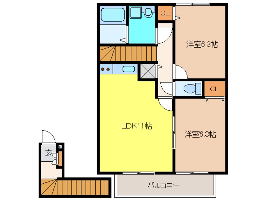 間取図 ジュヴィエ弐番館