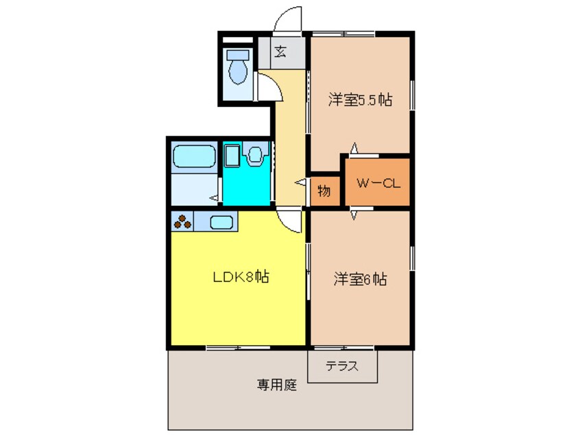 間取図 ジュヴィエ弐番館