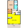 ピュア江南 1LDKの間取り