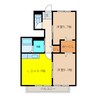 ジュヴィエ壱番館 2DKの間取り