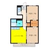 ジュヴィエ壱番館 2DKの間取り