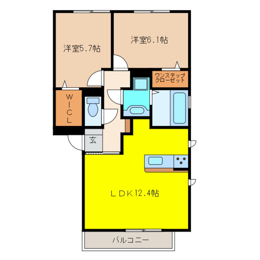 間取図 名鉄犬山線/江南駅 徒歩8分 1階 築6年