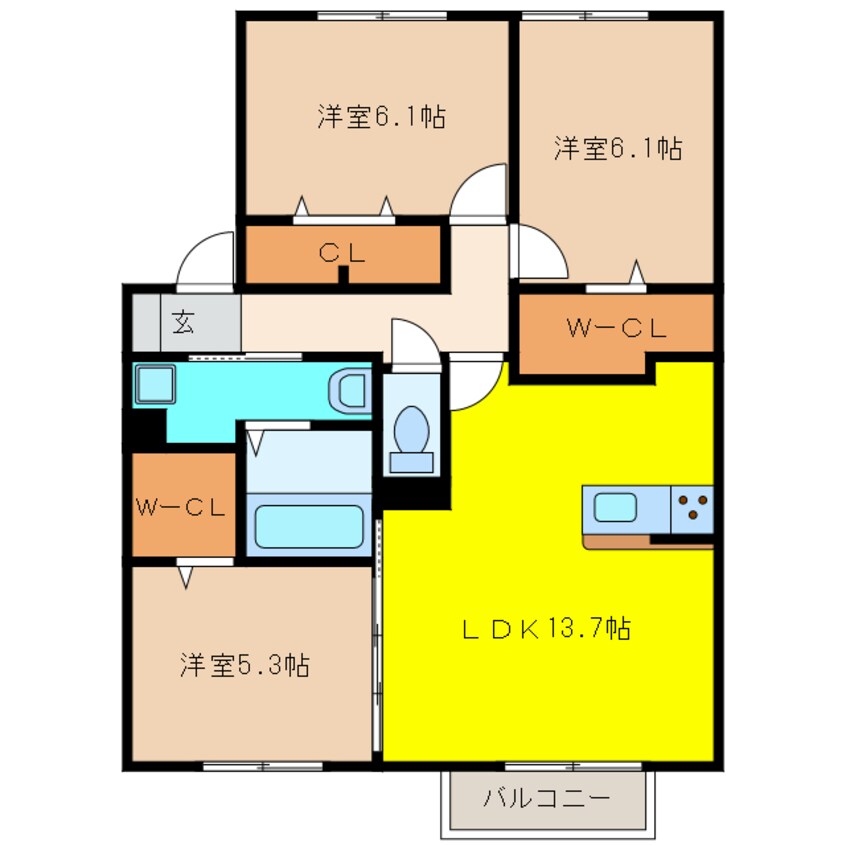 間取図 グレースタウン江南G