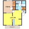 プレジールタクミB 1LDKの間取り