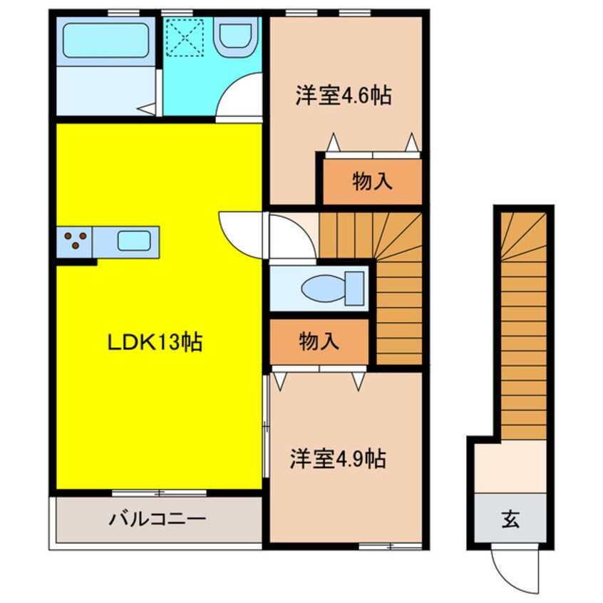 間取図 リーブルファイン東五城