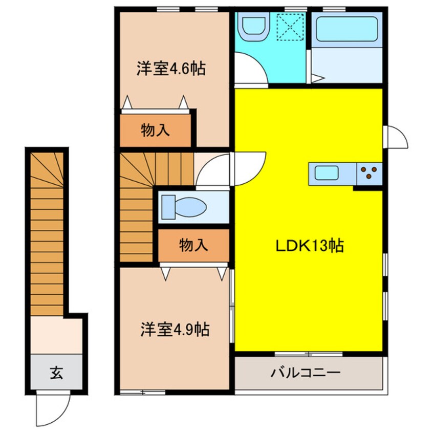 間取図 リーブルファイン東五城