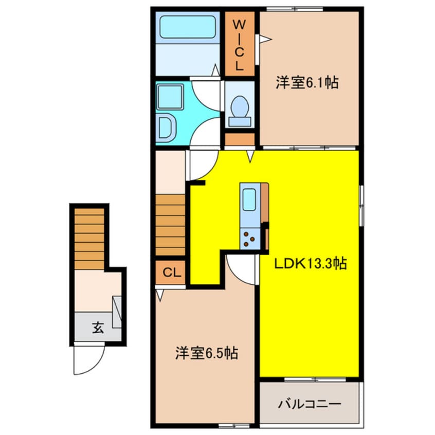 間取図 アンソレイエ