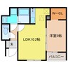リーブルファイン中志段味 1LDKの間取り