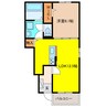 フィッシュタンクB 1LDKの間取り