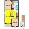 フィッシュタンクB 2LDKの間取り