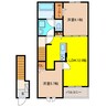 フィッシュタンクB 2LDKの間取り