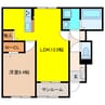 キポス 1LDKの間取り