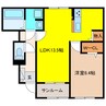 キポス 1LDKの間取り