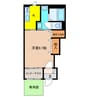 プリート江南 1Kの間取り