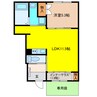 プリート江南 1LDKの間取り