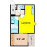 LECOCON江南Ⅱ 1LDKの間取り