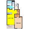 ブライトンA 1LDKの間取り
