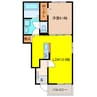 シエル　ブルー 1LDKの間取り