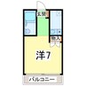 時の村21号館 1Rの間取り