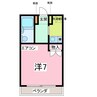 時の村21号館 1Rの間取り
