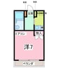 時の村21号館 1Rの間取り