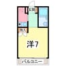 時の村21号館 1Kの間取り