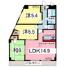 ヴィラフォーシーズン 3LDKの間取り