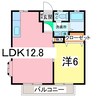 アメニティ祇園A 1LDKの間取り