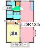 アメニティ祇園A 1LDKの間取り