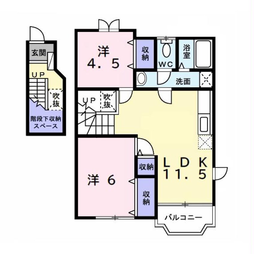 間取図 クレストヒルズＦ