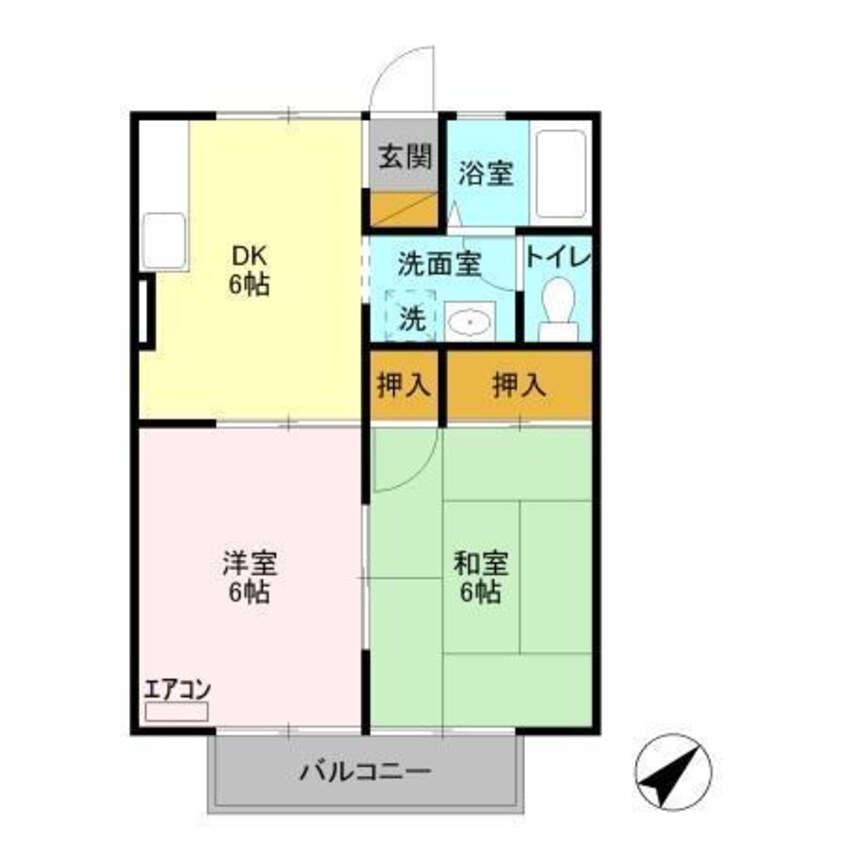 間取図 コアロード人見Ｂ