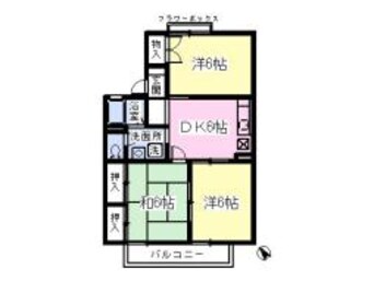 間取図 サンライズコーポ森Ｂ