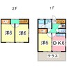袖ヶ浦コーポ 3DKの間取り