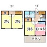 袖ヶ浦コーポ 3DKの間取り
