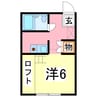 ブルーコスモ西坂田 1Rの間取り