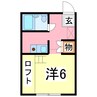 ブルーコスモ西坂田 1Rの間取り
