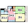 メゾン陣屋下 2DK+Sの間取り