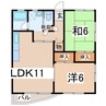 オーフラッツ 2LDKの間取り