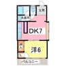 マルコビル木更津 1DKの間取り