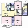 クレストヒルズＣ 3DKの間取り