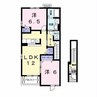 プラシード 2LDKの間取り