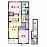 ベルソレイユA 2LDKの間取り