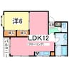 花澤ビル 1LDKの間取り