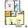 リビングタウンほたる野Ｅ 1LDKの間取り