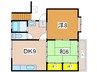 マインハイムあじさい 2DKの間取り