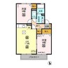アルカイックシャトー南館 2LDKの間取り