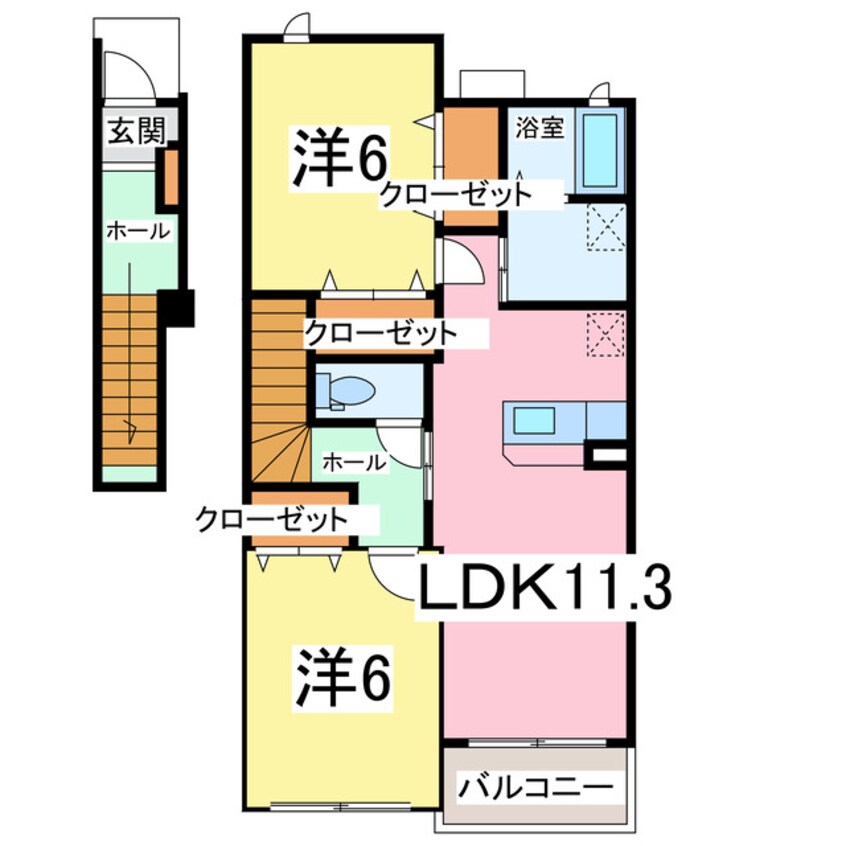 間取図 エスポワール杢師