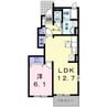 グレイス(富津市) 1LDKの間取り