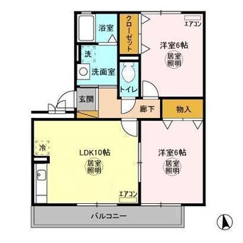 間取図 ヒルサイドコート六番館